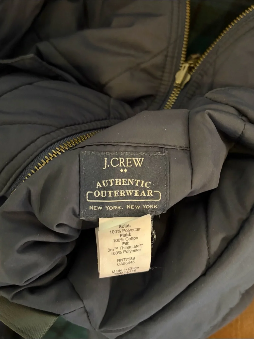 J. Crew Reversible Quilted Vest Men Size XL Pockets Sleeveless Green Blue Tartan